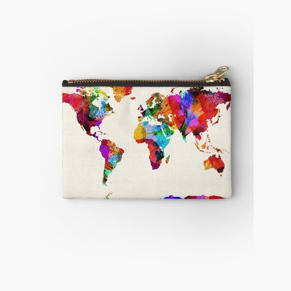 Item preview, Map of the World Map Abstract Painting designed and sold by ArtPrints.