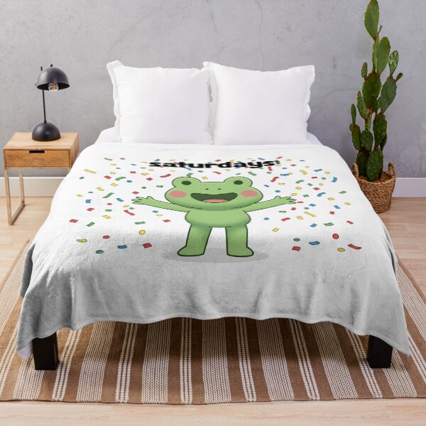 Item preview, cute frog celebrating designed and sold by Rockveil Co..