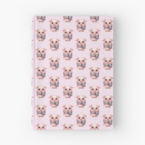 Item preview, Cute Baby Pig in Gray Scarf – Whimsical Watercolor Animal. designed and sold by SaraSumi.