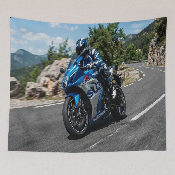 Item preview, Blue Sportbike Mountain Ride designed and sold by JMAVILA ART.