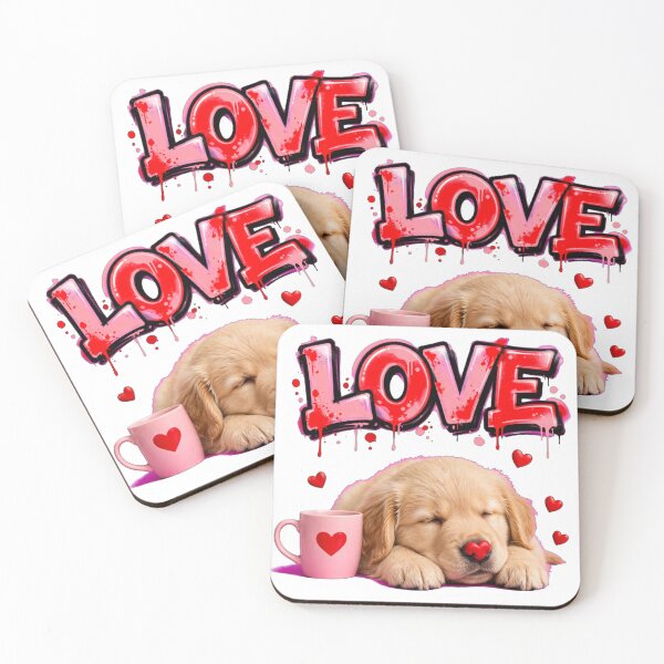 Item preview, Valentine Graffiti Puppy LOVE Hearts designed and sold by Surviving Monday Club.