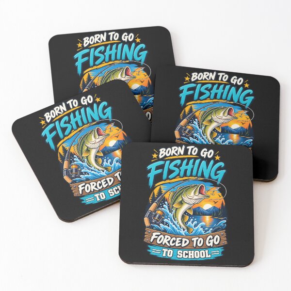Item preview, Born to Go Fishing Forced to Go to School – Funny Fishing  designed and sold by drawwiika+44.