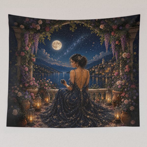 Item preview,    Midnight Muse II – Celestial Art Nouveau Garden designed and sold by Ray's Photos & Art.