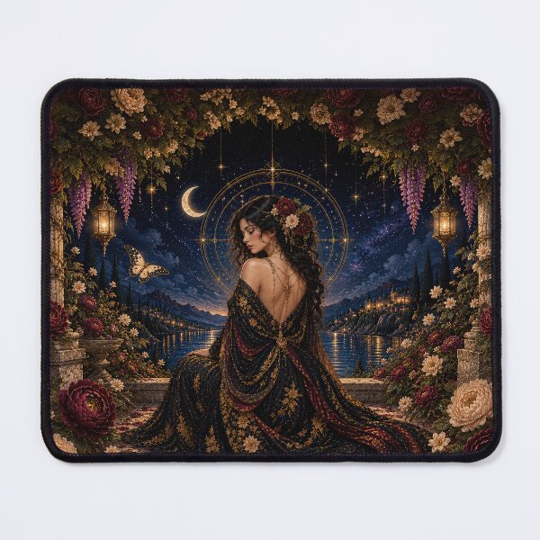 Item preview, Midnight Muse – Celestial Art Nouveau Garden designed and sold by Ray's Photos & Art.
