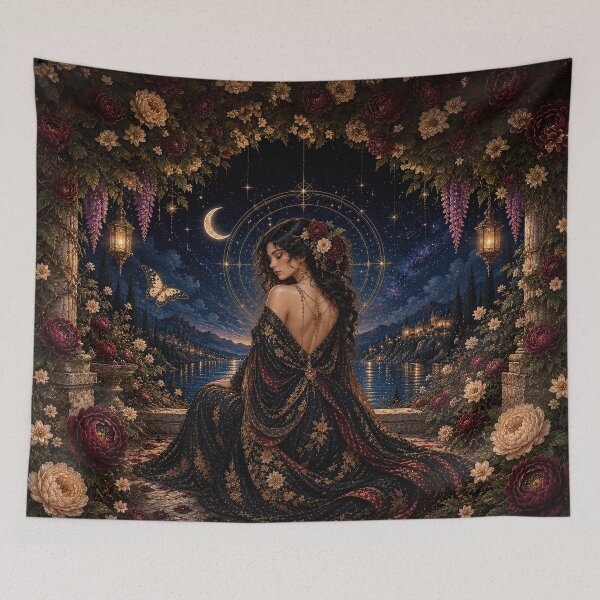 Item preview, Midnight Muse – Celestial Art Nouveau Garden designed and sold by Ray's Photos & Art.