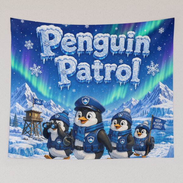 Item preview, Arctic Penguin Patrol designed and sold by nikkolaus.