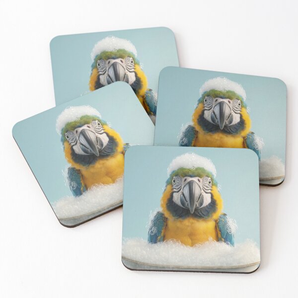 Item preview, Baby Macaw Bubble Bath Cute Nursery Bathroom Wall Art designed and sold by LazyOwlStore.