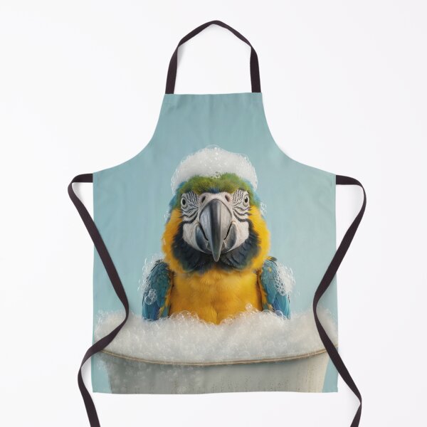 Item preview, Baby Macaw Bubble Bath Cute Nursery Bathroom Wall Art designed and sold by LazyOwlStore.