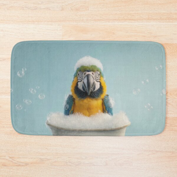 Item preview, Baby Macaw Bubble Bath Cute Nursery Bathroom Wall Art designed and sold by LazyOwlStore.