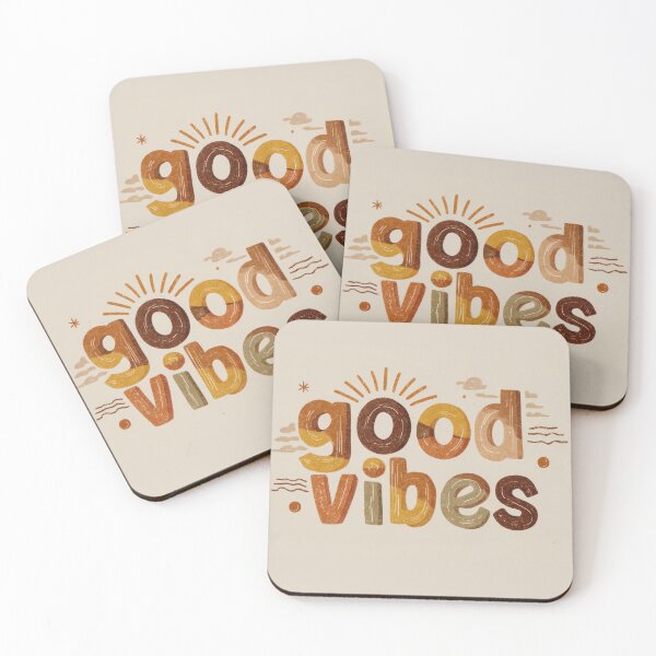 Item preview, Good vibes message with warm colors designed and sold by anytka.