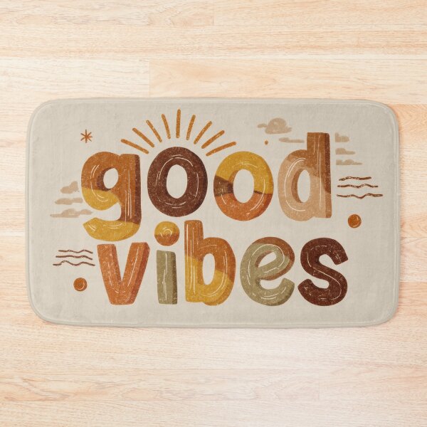 Item preview, Good vibes message with warm colors designed and sold by anytka.