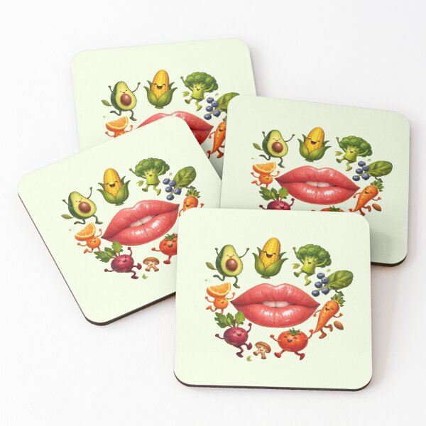 Item preview, Healthy Food Cute Vegetables Lips Art Graphic designed and sold by CreativeArtistL.