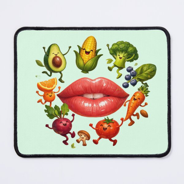 Item preview, Healthy Food Cute Vegetables Lips Art Graphic designed and sold by CreativeArtistL.