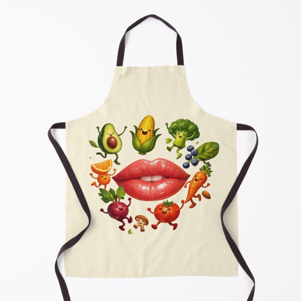 Item preview, Healthy Food Cute Vegetables Lips Art Graphic designed and sold by CreativeArtistL.