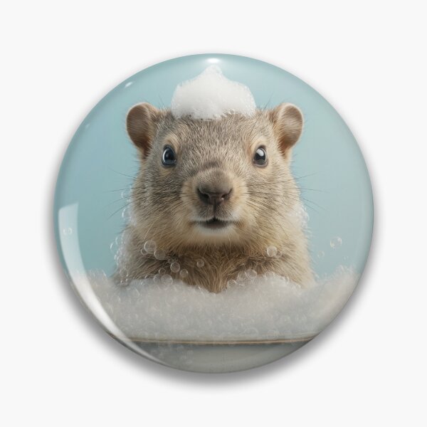 Item preview, Baby Marmot Bubble Bath Cute Nursery Bathroom Wall Art designed and sold by LazyOwlStore.