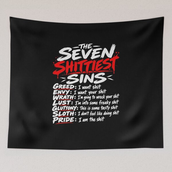 Item preview, Seven Deadly Sins Profanity Humor designed and sold by elderberry.