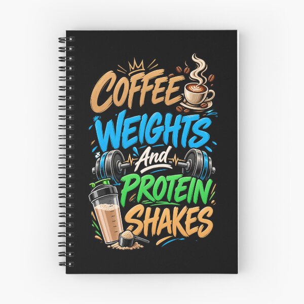 Item preview, Coffee Weights and Protein Shakes – Funny Gym Fitness Workout designed and sold by drawwiika+44.