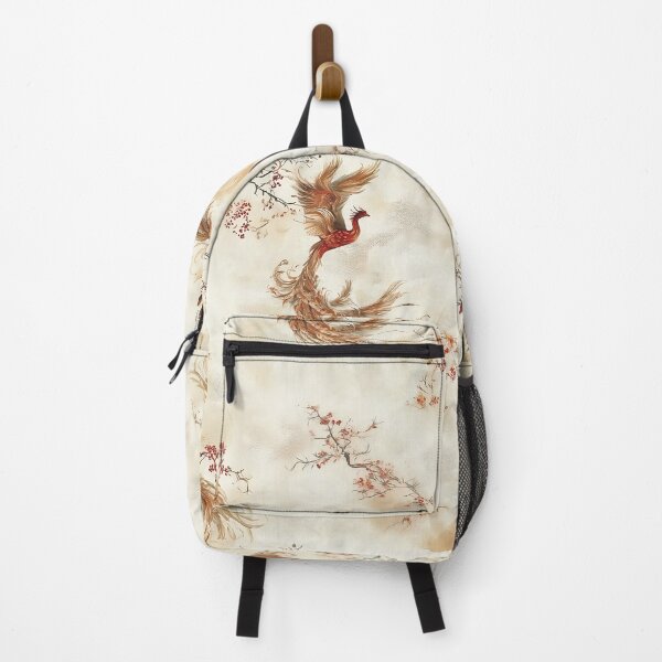 Item preview, Phoenix Pattern Asian Fenghuang Cream Russet Oriental designed and sold by Nine Lives Studio.