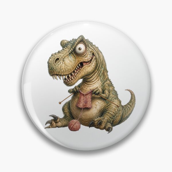 Item preview, Funny Knitting Dinosaur Cozy Crafty T Rex designed and sold by Wilcox PhotoArt.