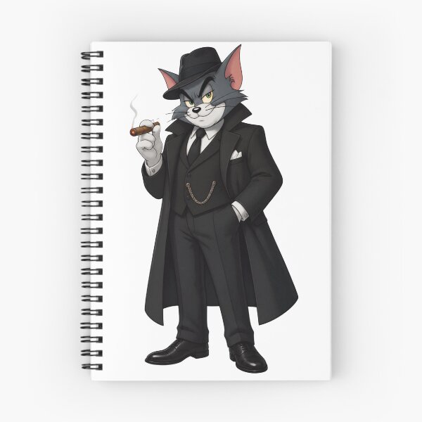 Item preview, Gangster Cat in Black Mafia Suit and Fedora designed and sold by Ryvona.