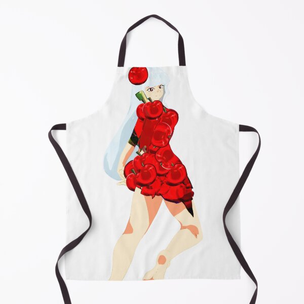 Item preview, A white-haired, anime-style girl character wearing an apple-themed outfit. designed and sold by lovegirlsfanta.