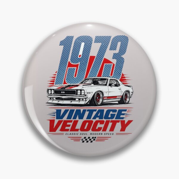 Item preview, 1973 Vintage Velocity Classic Muscle Car – Retro Automotive T-Shirt Design designed and sold by RajDeals.