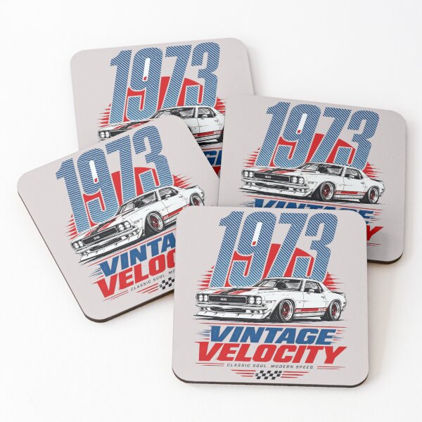 Item preview, 1973 Vintage Velocity Classic Muscle Car – Retro Automotive T-Shirt Design designed and sold by RajDeals.