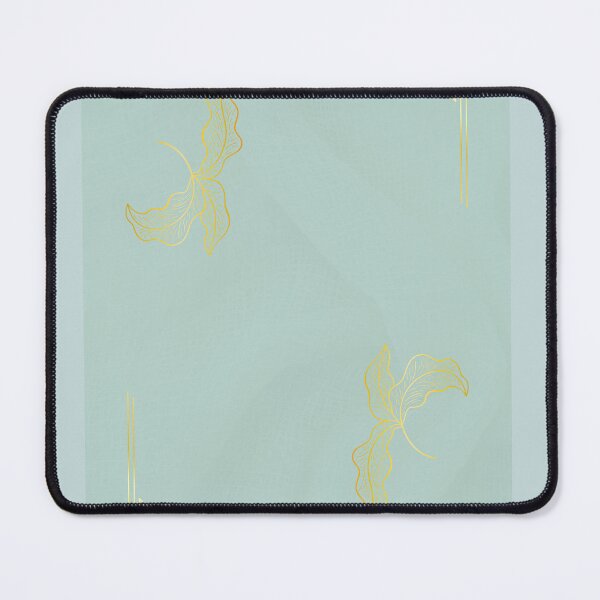 Item preview, Minimalist decorative art print with golden botanical leaves on soft sage green background designed and sold by Diseño que alegran tu día.
