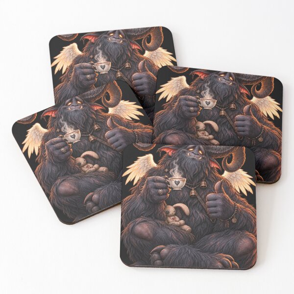Item preview, Wholesome Demon Drinking Tea – Cute Dark Fantasy designed and sold by Maclaw200d.