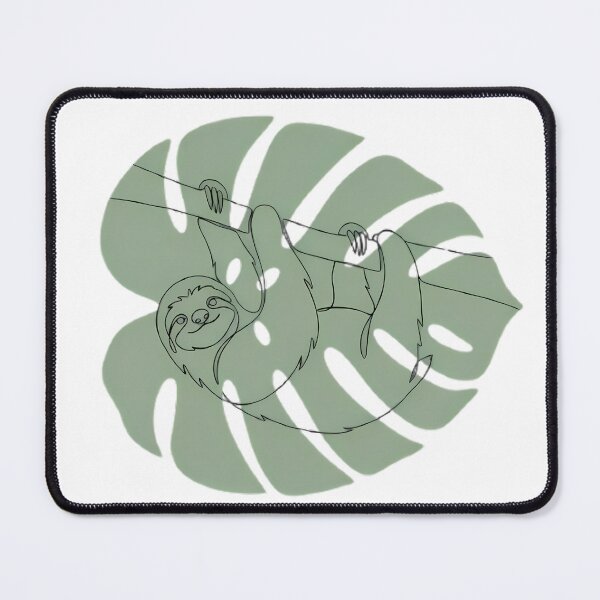 Item preview, Sloth on Monstera Leaf Boho Line Art Animal Gift designed and sold by GTFullShop.