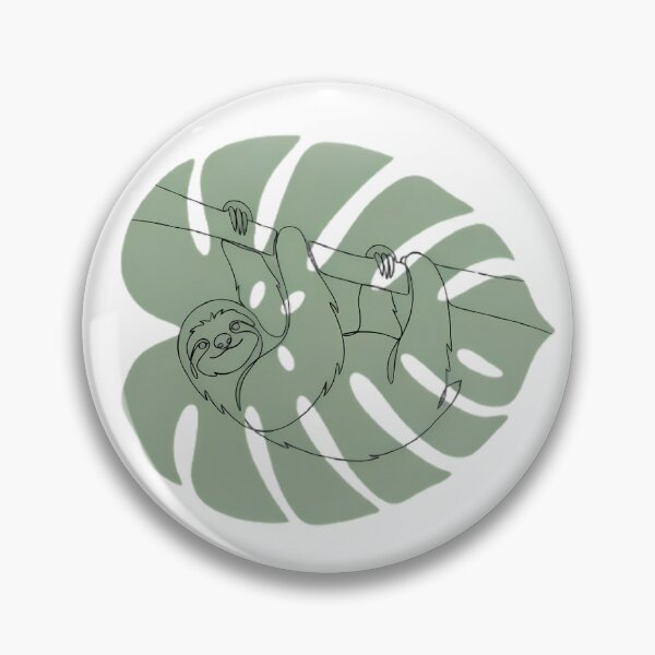 Item preview, Sloth on Monstera Leaf Boho Line Art Animal Gift designed and sold by GTFullShop.
