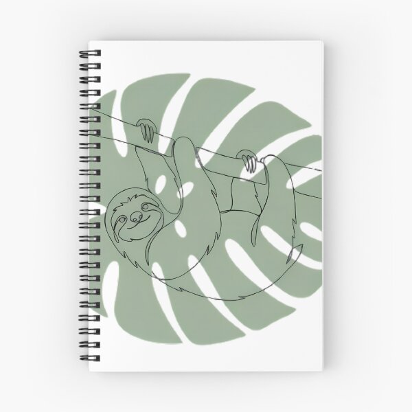 Item preview, Sloth on Monstera Leaf Boho Line Art Animal Gift designed and sold by GTFullShop.