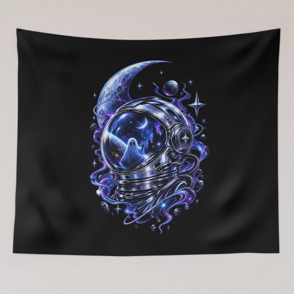 Item preview, Cosmic Ghost Astronaut Halloween Art designed and sold by FreshPixelArt.