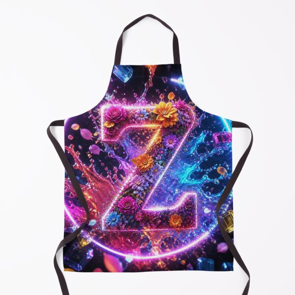 Item preview, Floral Letter Z Neon Splash – Colorful Abstract Fantasy Comforter & Shower Curtain Design. designed and sold by fbtrisha.