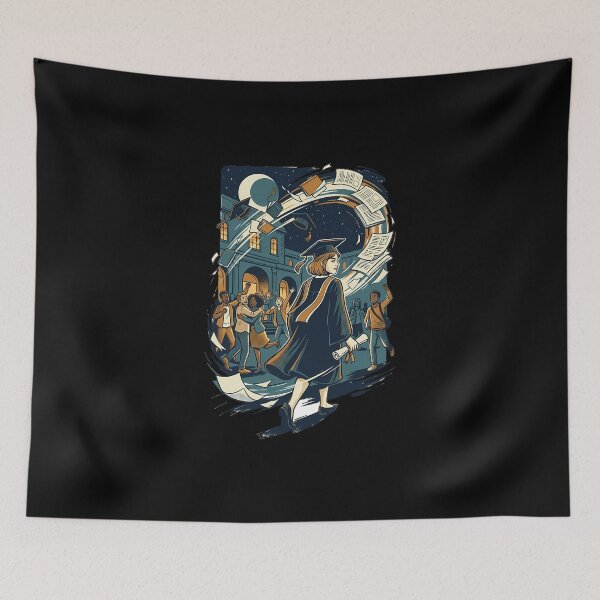 Item preview, Midnight Campus Graduate Commencement Night Walk Anime Aesthetic designed and sold by mood-draftsman.