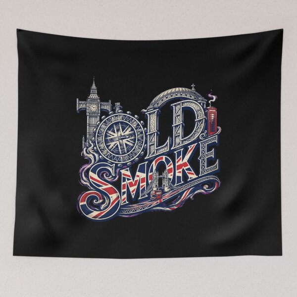 Item preview, Old Smoke London Design, Old Smoke London Graphic, London England, British Heritage, London Vintage Art, London Skyline, Big Ben, Thames, British Culture designed and sold by Typologystudios.