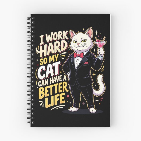 Item preview, I Work Hard Cat designed and sold by mylordkep.