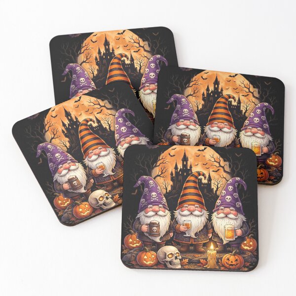 Item preview, Halloween Gnomes Haunted Castle Full Moon Fall Season designed and sold by w66aboo.