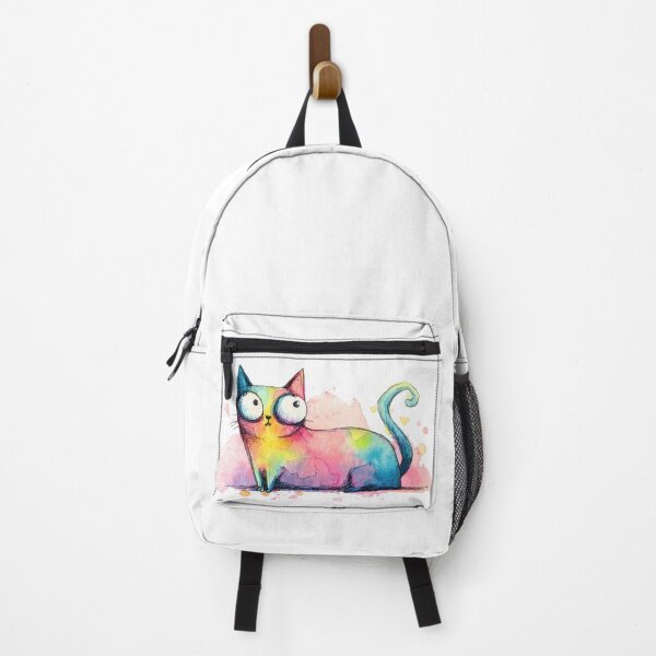 Item preview, Cute cat drawing with bright colors designed and sold by anytka.