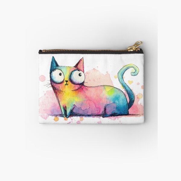 Item preview, Cute cat drawing with bright colors designed and sold by anytka.