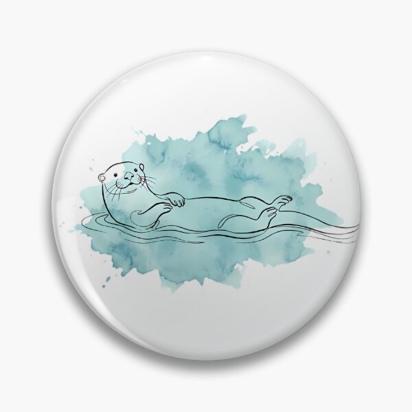 Item preview, Sea Otter Boho Line Art Floating Otter Animal Gift designed and sold by GTFullShop.