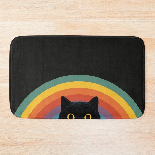 Item preview, Bright-eyed black cat, rainbow designed and sold by anytka.