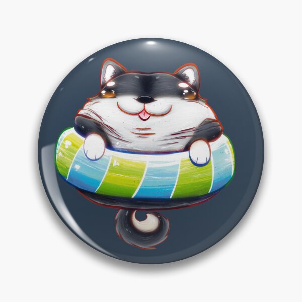 Item preview, Chunky little Summer Black Shiba designed and sold by HeiWaveArt.