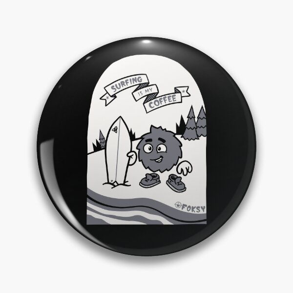 Item preview, Surfing Is My Coffee Retro Skweek Art designed and sold by Foksy Art.