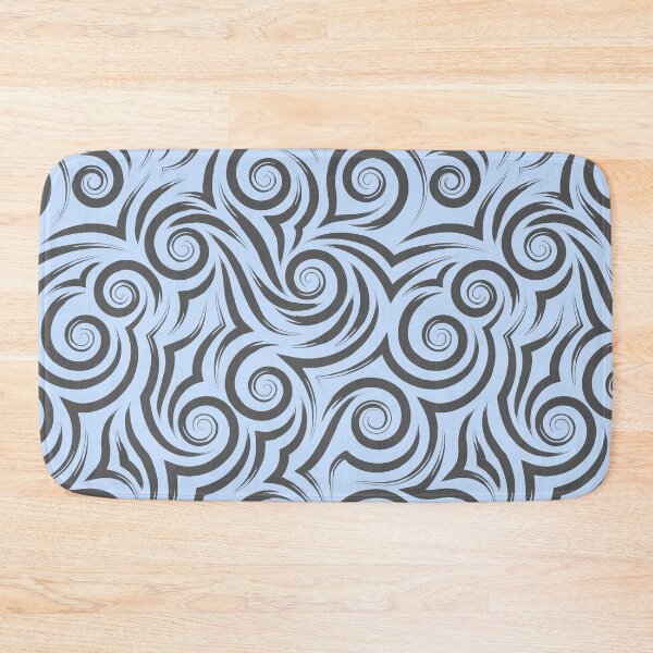 Item preview, Abstract Indigo Blue Swirl Wave Seamless Pattern designed and sold by ​Jyoti Digital Artist.