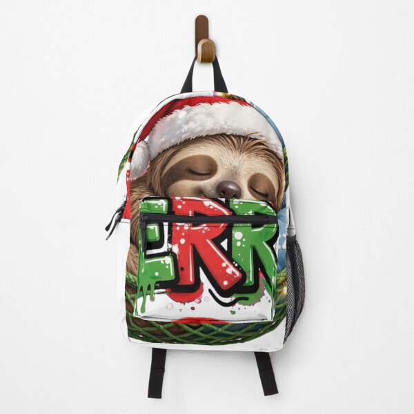 Item preview, Merry Graffiti Sloth Santa Hammock designed and sold by Surviving Monday Club.