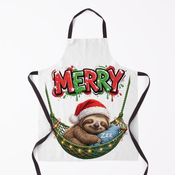 Item preview, Merry Graffiti Sloth Santa Hammock designed and sold by Surviving Monday Club.