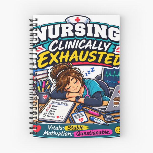 Item preview, Nursing Clinically Exhausted – Funny Nursing Student Humor designed and sold by sketchicos.