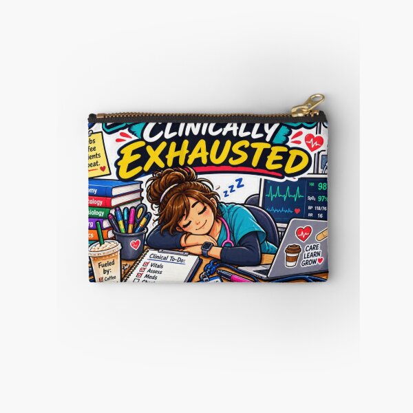 Item preview, Nursing Clinically Exhausted – Funny Nursing Student Humor designed and sold by sketchicos.