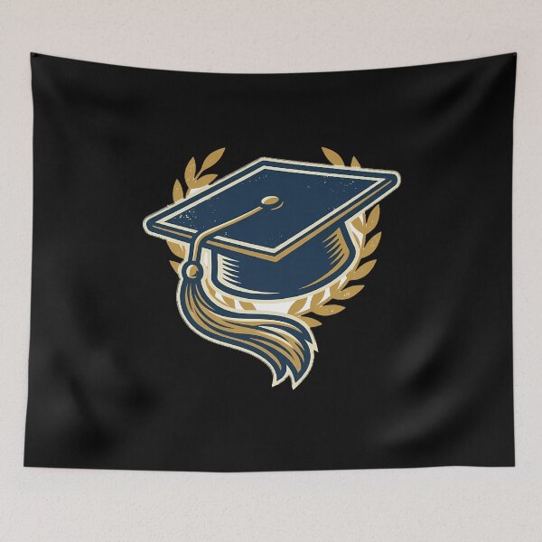 Item preview, Mortarboard Graduation Cap Gold Laurel Wreath Vintage Academic Aesthetic designed and sold by mood-draftsman.